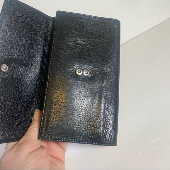 Fossil Black Pebble Leather Trifold Wallet - Picture 8 of 11